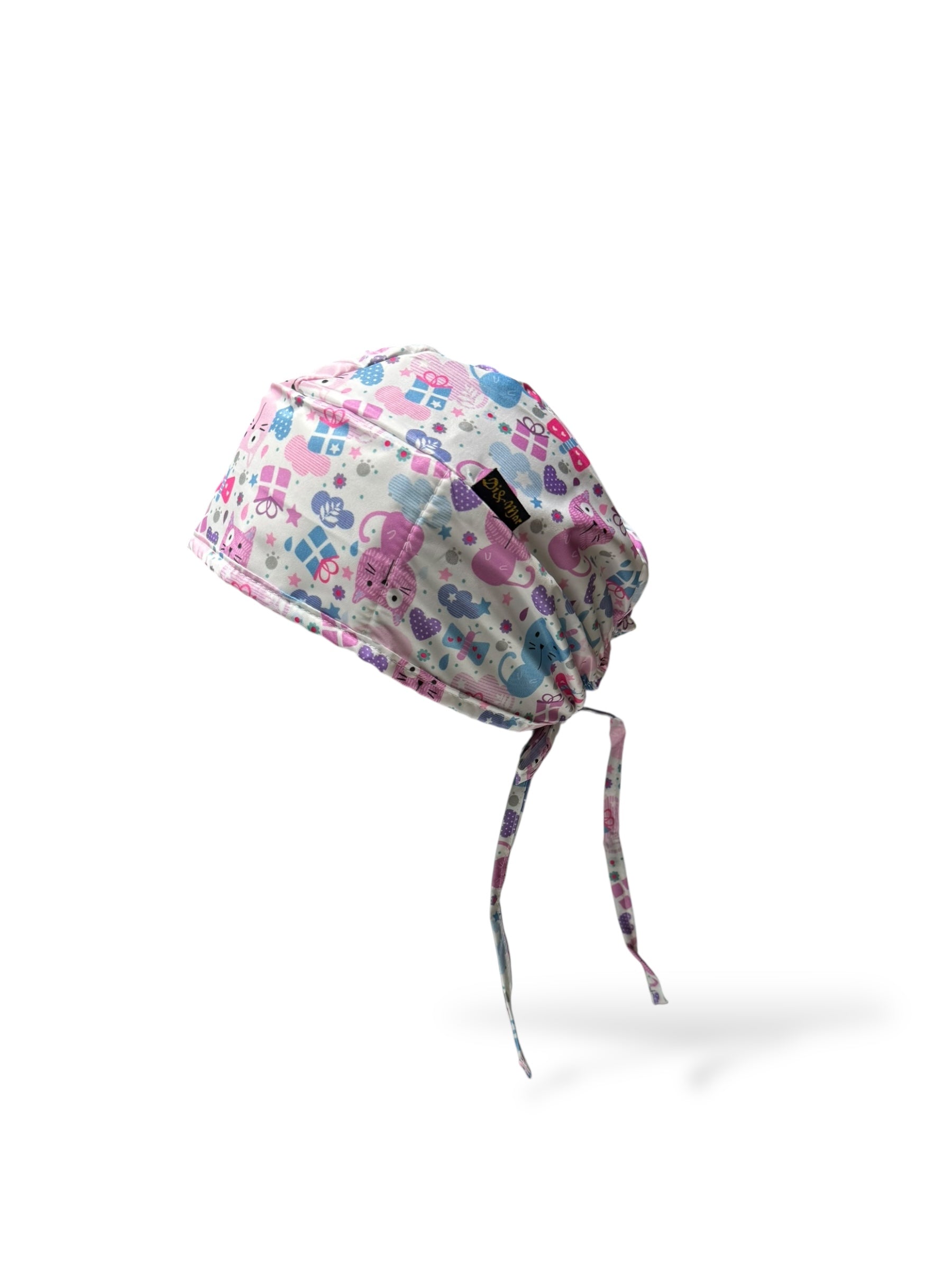 Gorro Gatitos lila Cintas