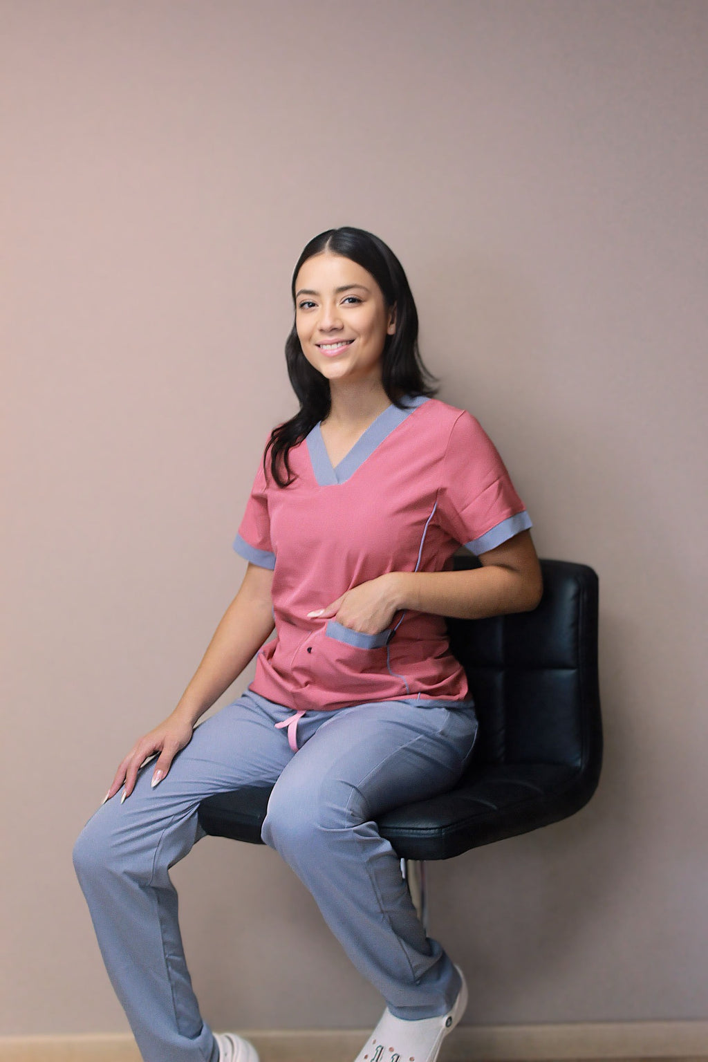 Conjunto Cuello V Combinado Mujer