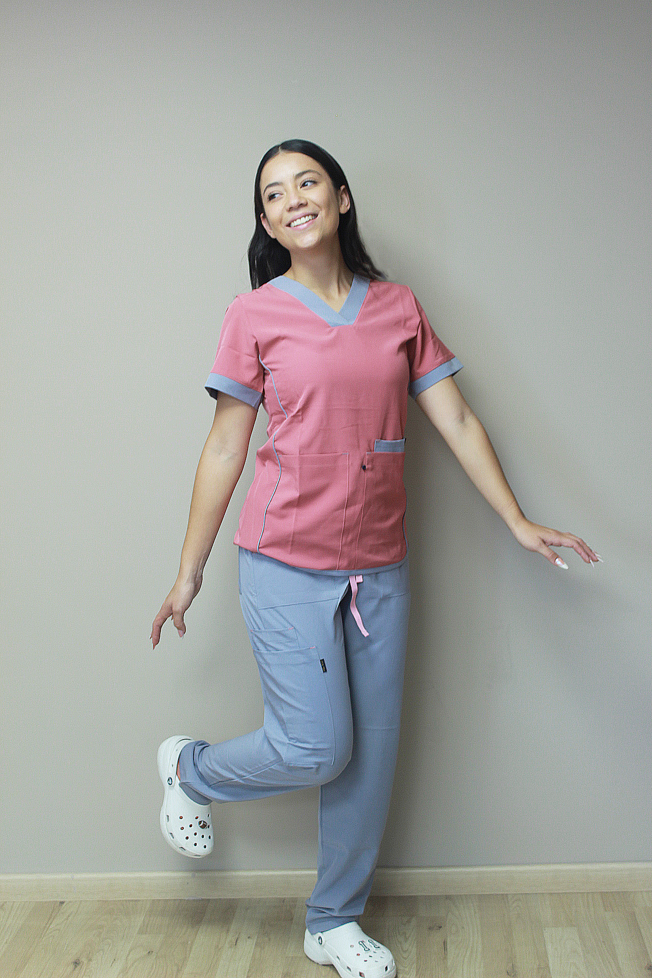 Conjunto Cuello V Combinado Mujer