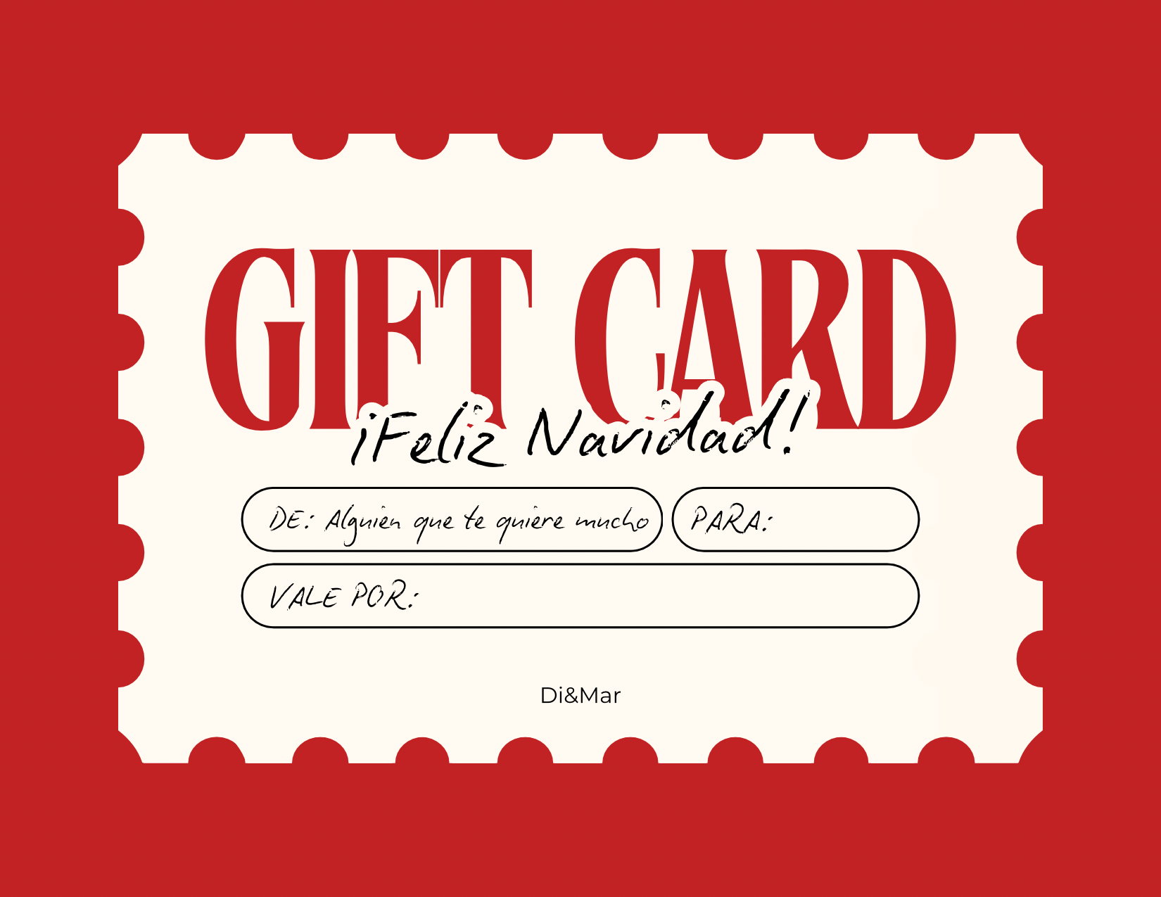 Tarjeta de Regalo Di&Mar